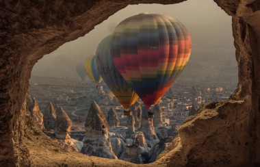 Hot Air Balloon Flight Over The Fairy Chimneys In Cappadocia