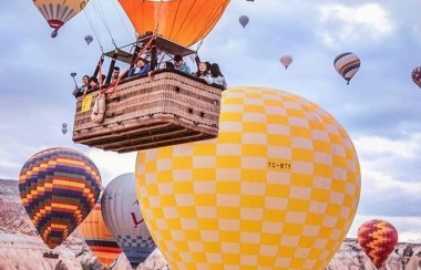 Hot Air Balloon Flight Over The Fairy Chimneys In Cappadocia