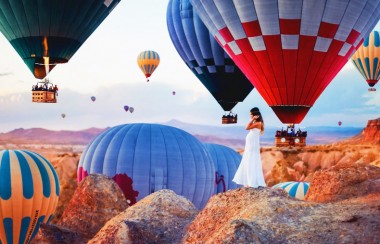 Hot Air Balloon Flight Over The Fairy Chimneys In Cappadocia