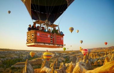 Hot Air Balloon Flight Over The Fairy Chimneys In Cappadocia