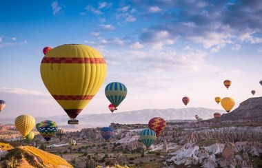 Hot Air Balloon Flight Over The Fairy Chimneys In Cappadocia